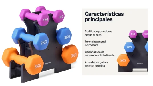 juego de mancuernas Amazon Basics