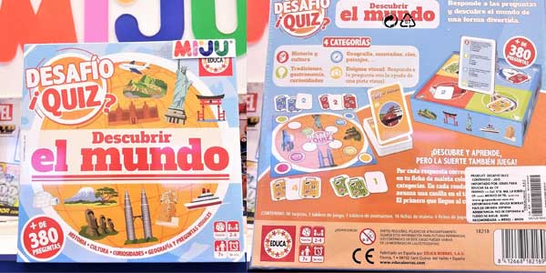 Juego de mesa Educa Desafío QUIZ Descubrir el Mundo oferta