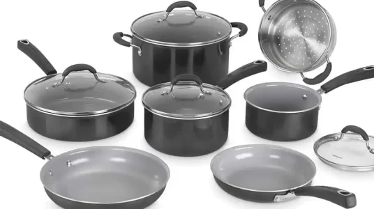 Chollo juego de ollas y sartenes cuisinart ceramica xt de 11 piezas