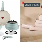juego de sartenes y cazos Tefal Ingenio Serenity con mangos y accesorios