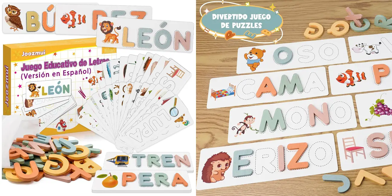 Juego educativo con letras para empezar a leer