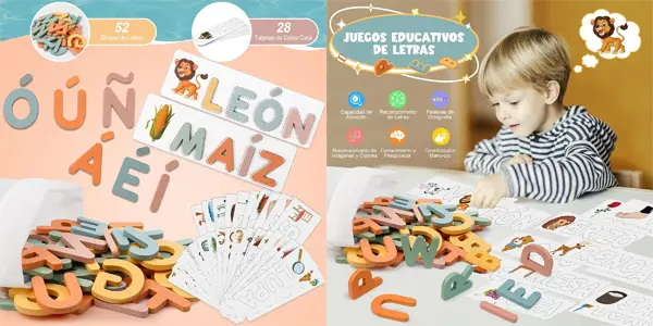 Juego educativo con letras para empezar a leer