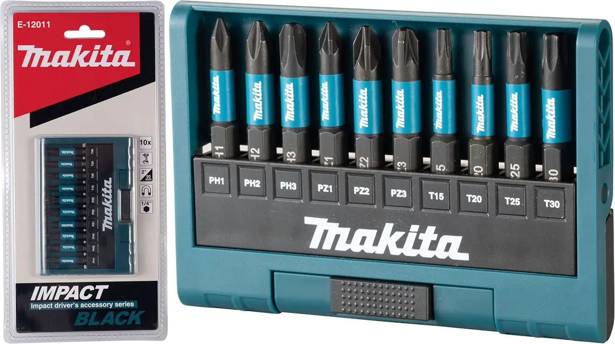 Juego Makita Impact Black con 10 puntas negras barato