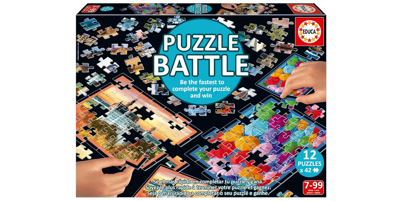 Juego de mesa Puzzle Battle Paisajes de Educa