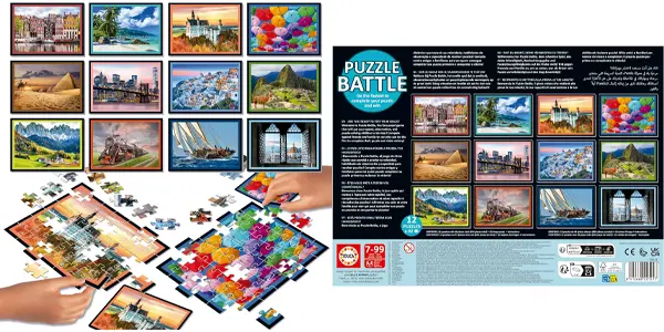 Juego de mesa Puzzle Battle Paisajes de Educa