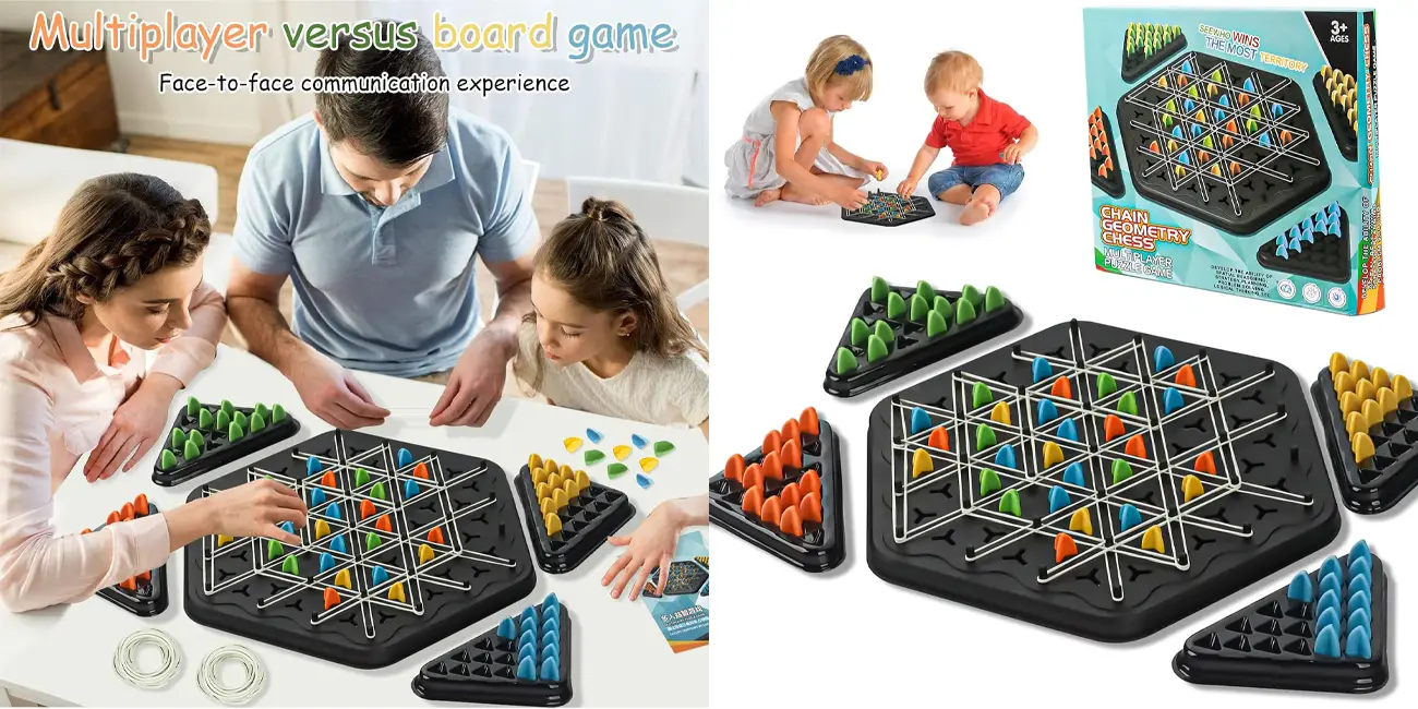 Juego de mesa Triggle (ajedrez triangular)