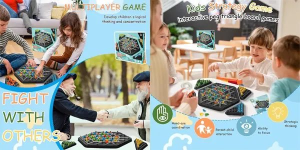 Juego de mesa Triggle (ajedrez triangular)