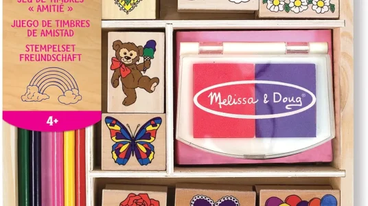 Juego de sellos Melissa & Doug Amistad con 9 estampas y lápices
