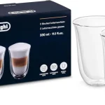 Vasos De'Longhi de pared doble para café latte macchiato, 330 ml, aptos para lavavajillas