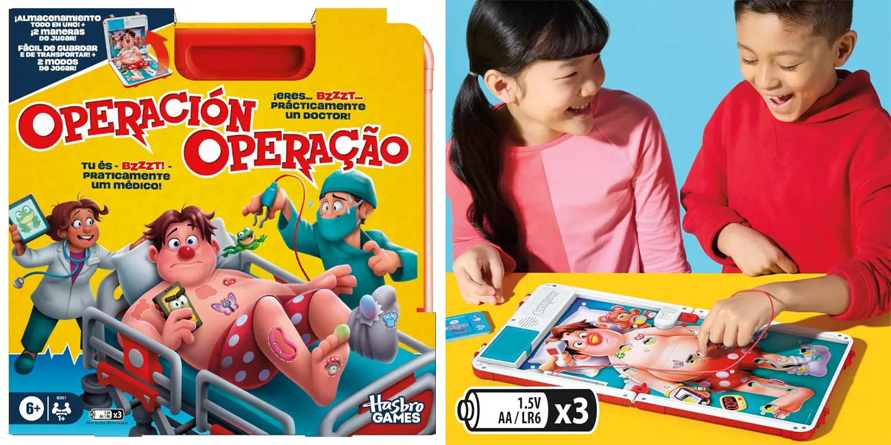 Juego de mesa electrónico Operación con estuche Todo en uno