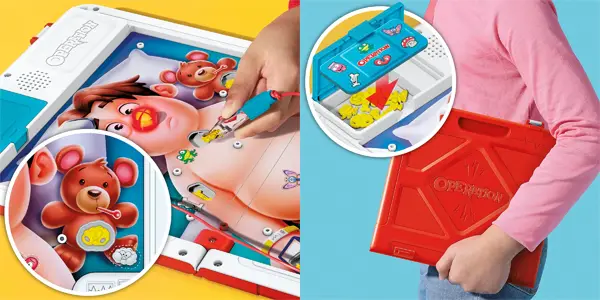 Juego de mesa electrónico Operación con estuche Todo en uno