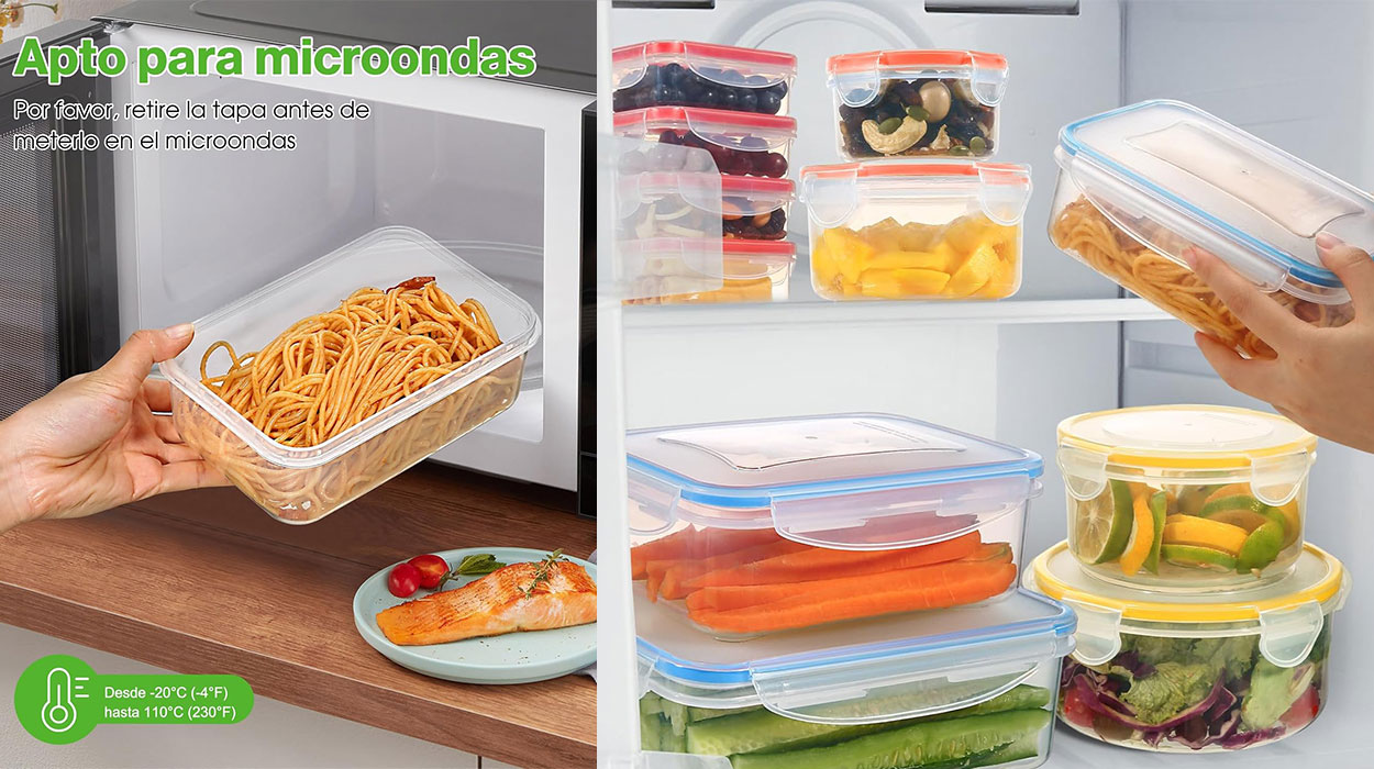 Juego Yashe de recipientes herméticos de 50 piezas barato