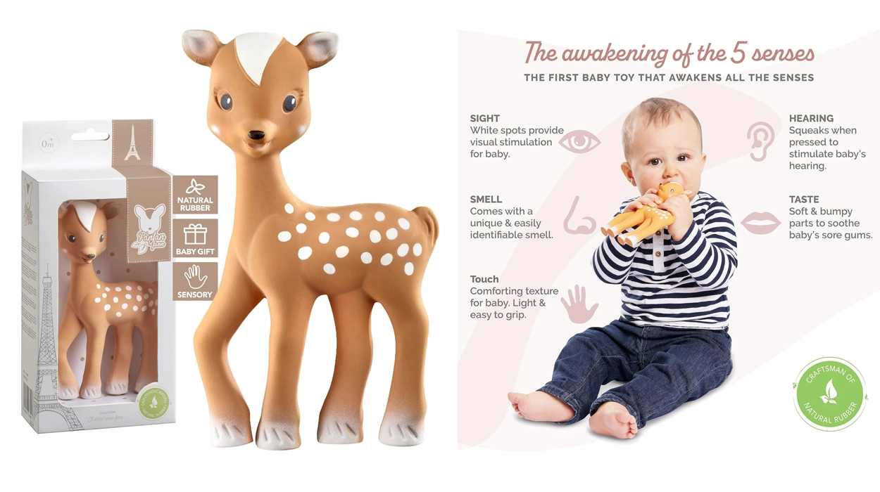 juguete mordedor Sophie La Girafe Cervatillo Fan Fan barato