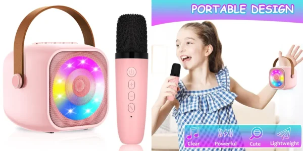 Karaoke portátil MicQutr con micrófono y Bluetooth