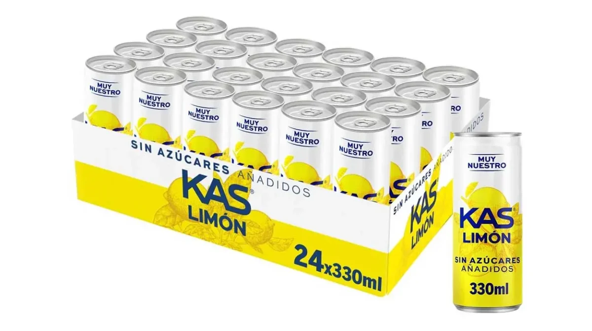 Pack de 24 latas de Kas Limón sin azúcares añadidos