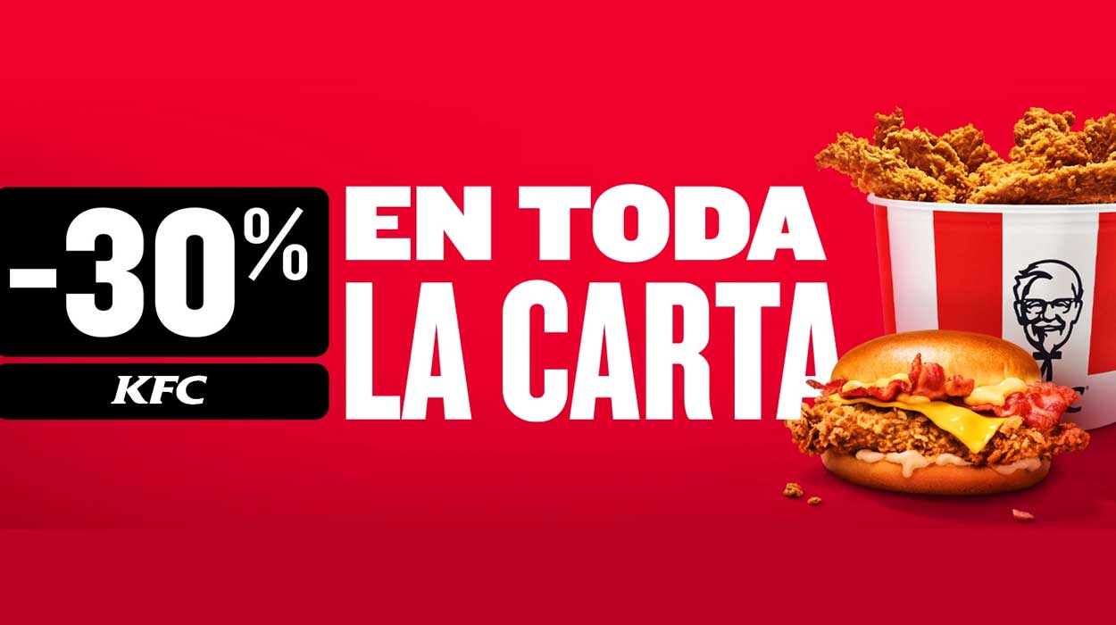 KFC -30% en TODO