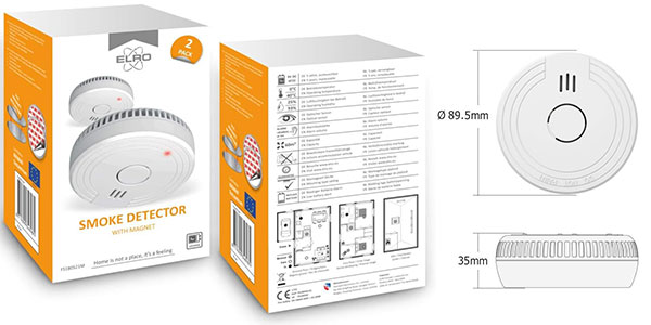 Kit de 2 detectores de humo Elro FS1805M barato