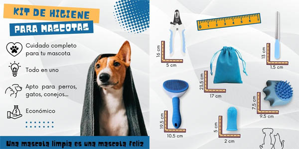 Kit de accesorios de aseo para mascotas