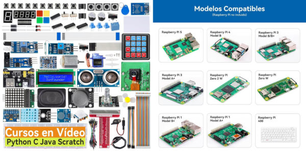 Pack de accesorios SunFounder para Raspberry Pi
