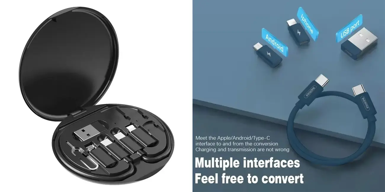 Kit de adaptadores multifunción VIKEFON para cables de carga