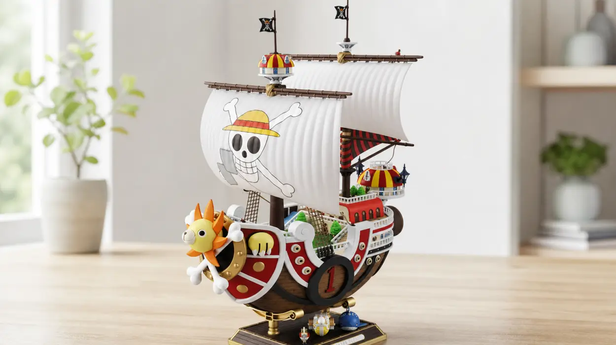 La maqueta decorativa para los fans de One Piece: Thousand Sunny Wano para montar sin pegamento
