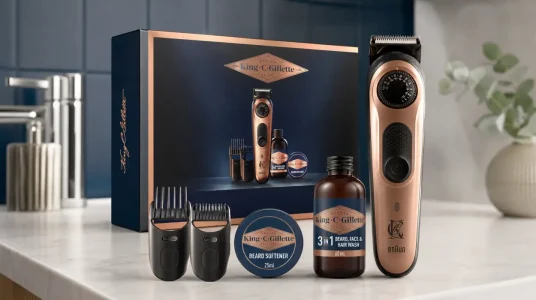 Kit de barba King C. Gillette con recortadora para hombre