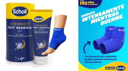 kit crema nocturna para pies Scholl con taloneras barata