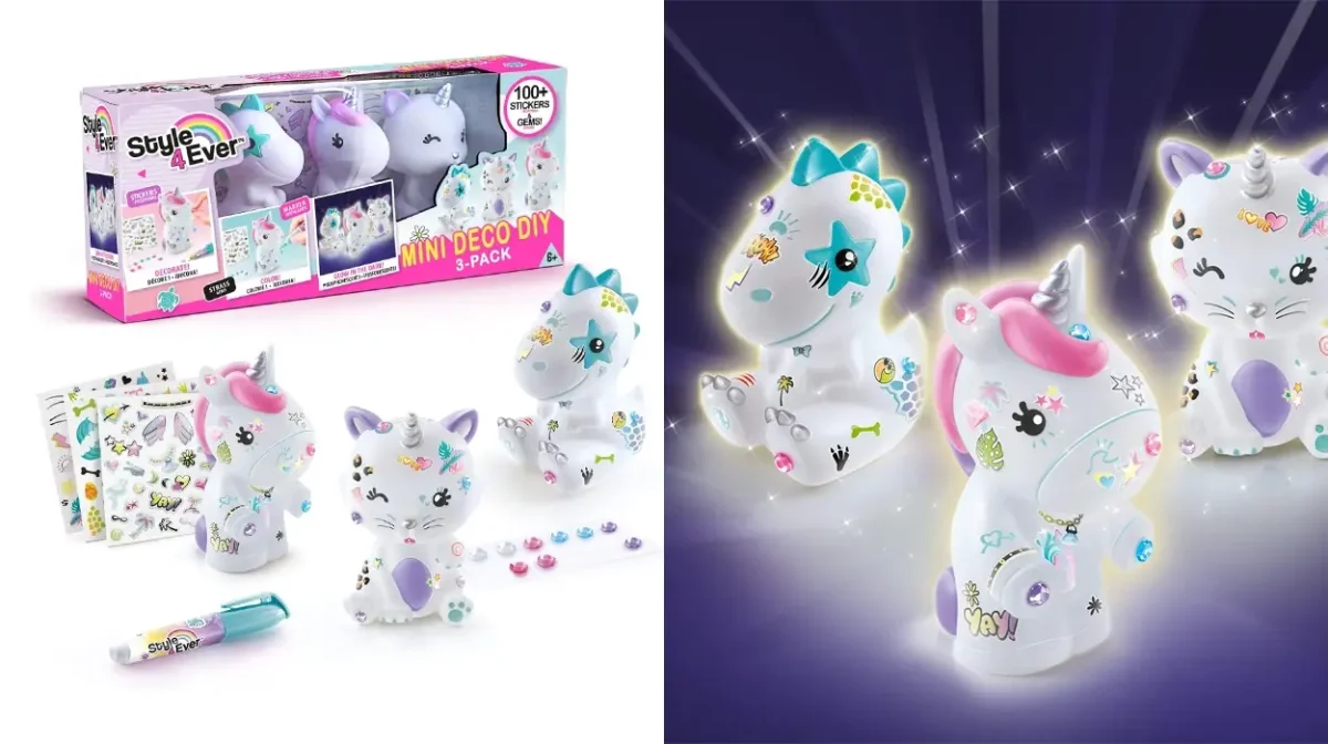 Kit de figuritas fosforescentes  de unicornio para decorar DIY