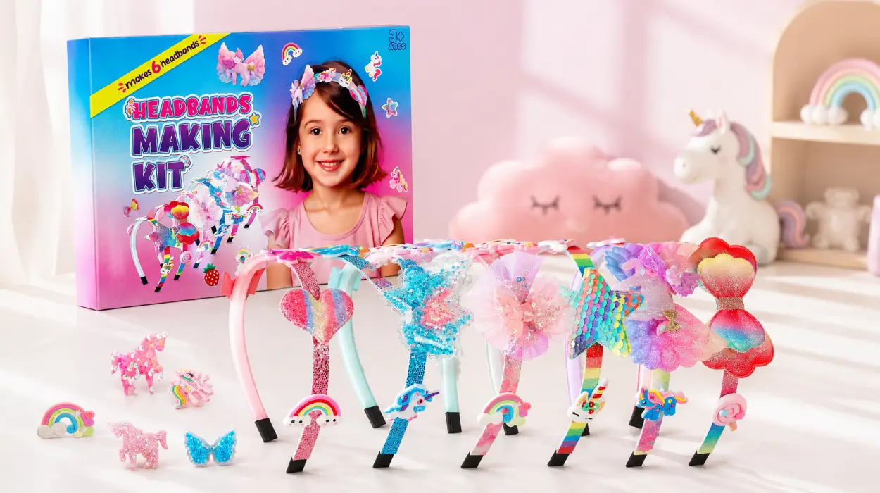 🦄 Diversión y creatividad con este kit de diademas con diseño de unicornio y accesorios para el pelo