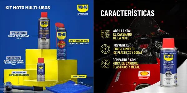 Kit de mantenimiento WD-40 Specialist Motorbike
