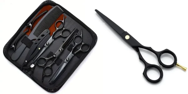 Set de peluquería con tijeras de acero japonés