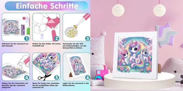 kit de pintura de diamantes unicornio oferta