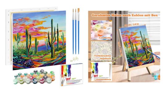 kit pintura paisaje números adultos