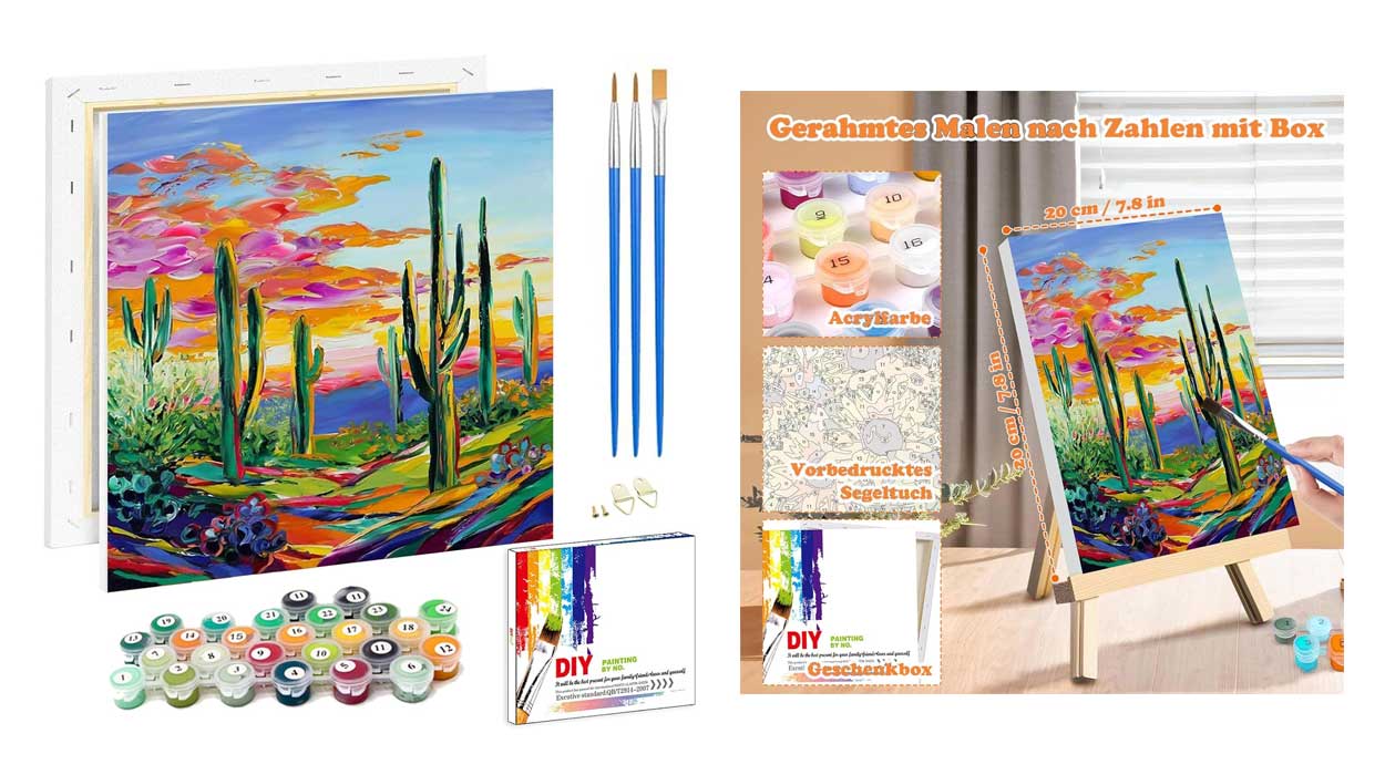 kit pintura paisaje números adultos 