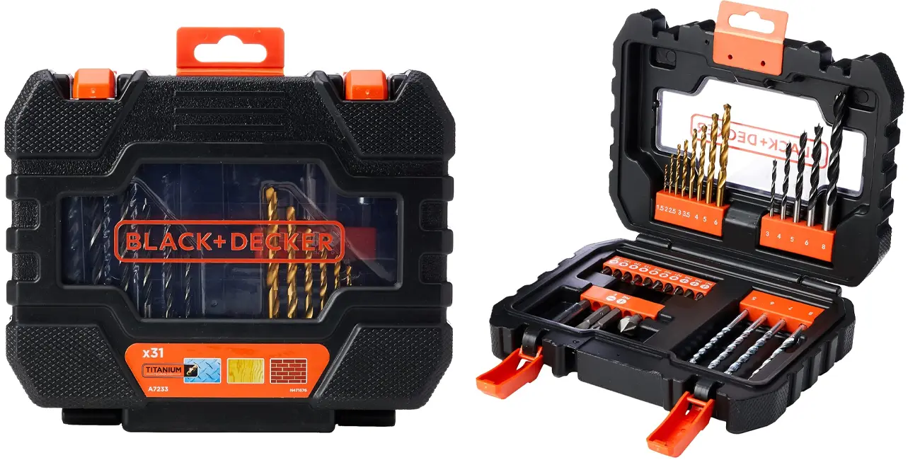 Kit de 31 puntas BLACK+DECKER para atornillar y taladrar