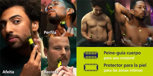 Kit recortadora y afeitadora Philips OneBlade 360 QP4631/65