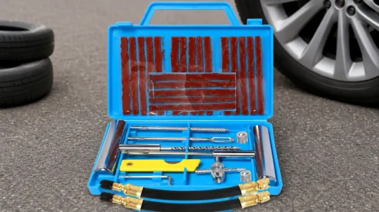 Kit de reparación de pinchazos QUNNIE de 32 piezas para coche, moto y caravana