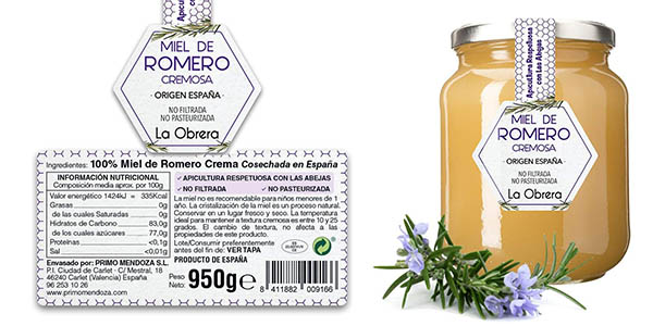 la Obrera miel pura romero crema oferta