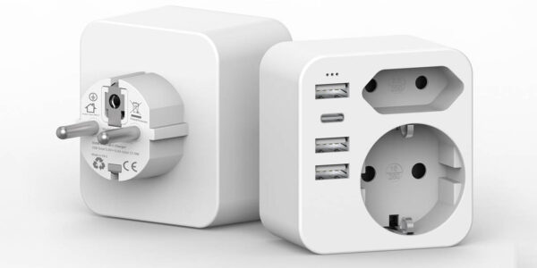 Ladrón de enchufes Rwest X con 2 tomas, 3x USB y USB-C