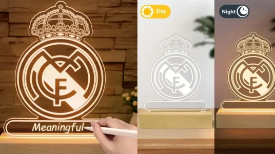Lámpara 3D decorativa del Real Madrid