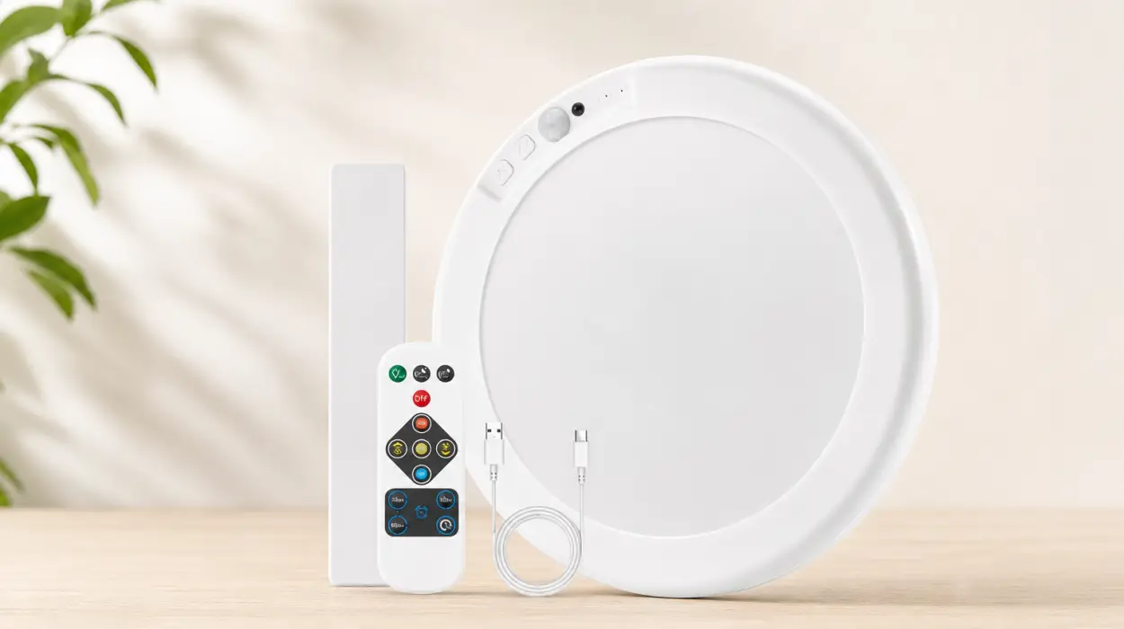 Lámpara Bojim sin electricidad con sensor para baño o trastero, 85 días de autonomía