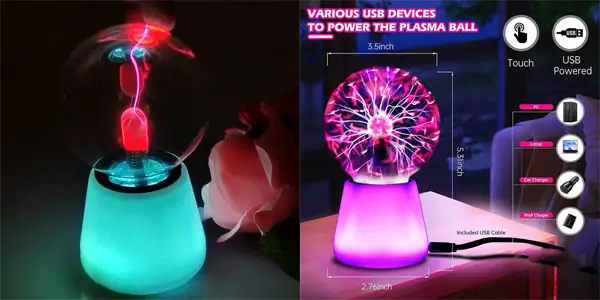 Lámpara bola de plasma por USB