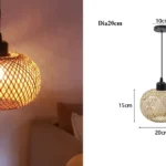 lámpara colgante de bambú decorativa barata
