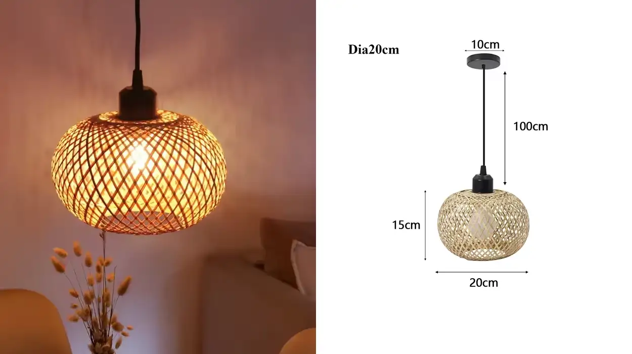 lámpara colgante de bambú decorativa barata