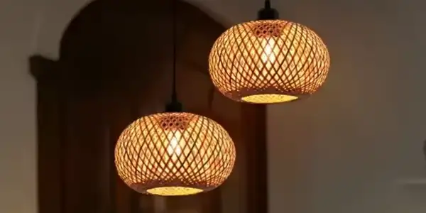 lámpara colgante de bambú decorativa oferta
