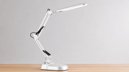 Lámpara de Escritorio BRIDGE Articulable BEL AIR HOME Flexo Led 10W - Protección Ocular - 3 Temperaturas de Luz - Plata