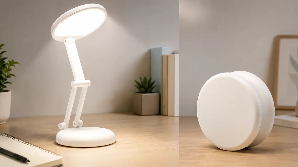 Lámpara de escritorio inalámbrica One Fire LED portátil y plegable de 1000 lm