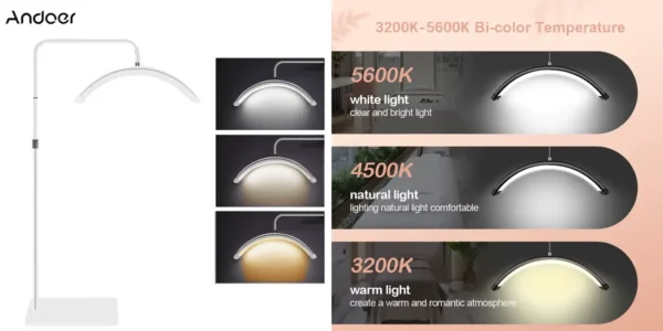 Lámpara de pie Andoer HD-M6X