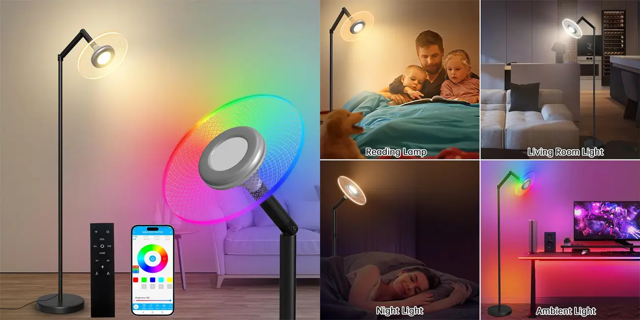 Lámpara de pie Yicenscoltd RGB