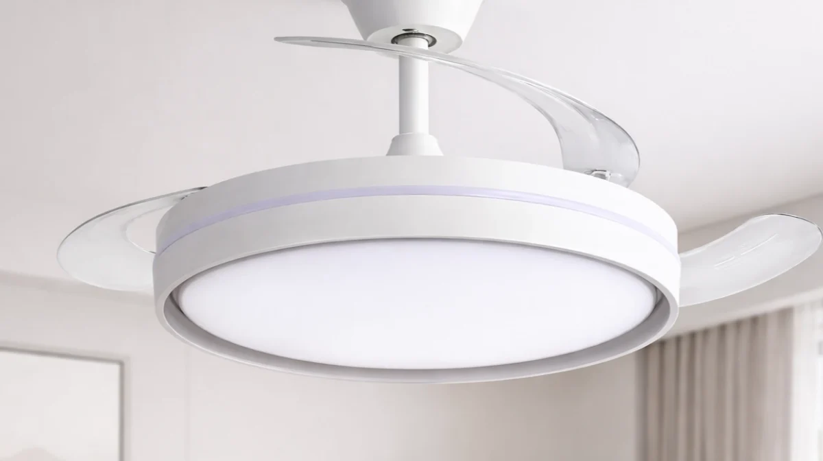 Confort todo el año con este ventilador invisible con luz LED, 6 velocidades y modo verano/invierno